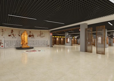 新中式中医博物馆3D模型下载